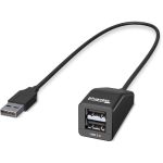 Plugable USB 2.0 2-Port High Speed Ultra Compact Hub Splitter - (480 Mbps  USB 2.0  Compatible with Windows  Linux  macOS  Chrome OS)