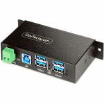 StarTech.com 4-Port Managed USB Hub  Heavy Duty Metal Industrial Housing  ESD & Surge Protection  Wall/Desk/Din-Rail Mountable  USB 5Gbps - 4-Port USB 3.2 Gen 1 5Gbps Managed Industrial
