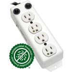Tripp Lite Safe-IT Power Strip Hospital Medical Antimicrobial 4 Outlet UL1363A 3'-10' Coiled Cord - NEMA 5-15P - 4 x NEMA 5-15R - 10 ft Cord - 15 A Current - 120 V AC Voltage