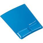 Fellowes Mouse Pad / Wrist Support with Microban&reg; Protection - 0.88in x 8.25in x 9.88in Dimension - Blue - Polyurethane - 1 Pack