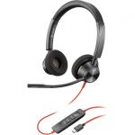 Plantronics Blackwire 3320 USB-C Headset - Stereo - USB Type C - Wired - 32 Ohm - 20 Hz - 20 kHz - Over-the-head - Binaural - Supra-aural - Noise Cancelling Microphone - Noise Canceling
