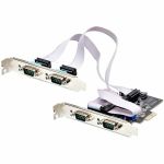 StarTech.com 4-Port Serial PCIe Card  Quad-Port RS232/RS422/RS485 Card  16C1050 UART  ESD Protection  Windows/Linux  TAA-Compliant - 4-Port PCIe Serial Card features on-board DIP switch