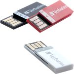 Verbatim 8GB Clip-It USB Flash Drive - 3pk - Black  White  Red - 8 GB - Red  Black  White - 3 Packin
