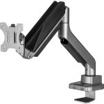 V7 DM1HDS Clamp Mount for Monitor Adjustable Height 17in to 49in Screen Support 33lb Load VESA 75x75 100x100 Black