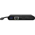 Belkin AVC005BK-BL USB-C Multimedia Adapter1x USB-C 1x USB-A 3.0 1x RJ-45 1x HDMI 1x VGA Black