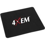 4XEM Mouse Pad - Black - Fabric  Rubber - 1 Pack