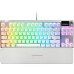 SteelSeries Apex 7 TKL Ghost Gaming Keyboard - Cable Connectivity - USB Interface - RGB LED Volume Control  Brightness  Skip  Pause  Rewind Hot Key(s) - Xbox  PlayStation - PC  Mac - Me