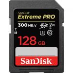 SanDisk Extreme PRO 128 GB Class 3/UHS-II (U3) V90 SDXC - 300 MB/s Read - 260 MB/s Write - Lifetime Warranty