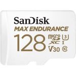 SanDisk MAX ENDURANCE 128 GB Class 10/UHS-I (U3) microSDHC - 1 Pack - 100 MB/s Read - 40 MB/s Write - 10 Year Warranty
