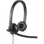 Logitech 981-000574 H570e Stereo Headset USBWired Noise Cancelling Microphone Black