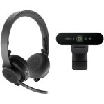 Logitech 991-000308 Pro Personal VideoCollaboration Kit Logitech BRIO 4K Webcam Zone Wireless Bluetooth Headset