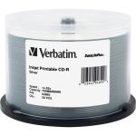 Verbatim CD-R 700MB 52X DataLifePlus Silver Inkjet Printable - 50pk Spindle - Printable - Inkjet Printable