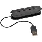 Tripp Lite 4-Port USB 2.0 Hi-Speed Ultra-Mini Hub w/ Cable Compact Mobile - USB - 4 USB Port(s) - 4 USB 2.0 Port(s)