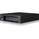 Icy Dock FlexiDOCK MB021VP-B Drive Enclosure for 3.5in U.2  PCI Express NVMe - SFF-8654 SlimSAS Host Interface Internal - Black - 1 x SSD Supported - 1 x Total Bay - 1 x 2.5in Bay - Met