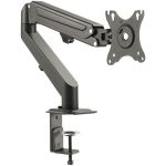 SIIG CE-MT3311-S1 Single Gas Spring C-ClampMonitor Desk Mount for 17in to 27in Screens 75 x 75 100 x 100 VESA Standard