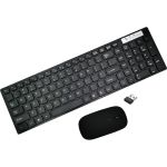 Supersonic Keyboard & Mouse - Wireless RF 104 Key - Black - Wireless RF Mouse - 1000 dpi - Black - AAA - Compatible with Android  Windows  Mac OS