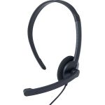 Verbatim 70722 Mono Headset with Microphone andIn-Line Remote 5.25' Cable Black