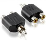 2RCA Female to 1 RCA Male Adapter