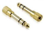 6.35mm Male to 3.5mm Female Adapter Gold