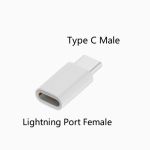 Lightning (Female) to USB-C (Male) Adapter White