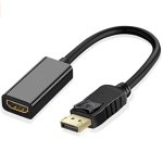 DP Male to HDMI Female Adapter 4K@30Hz 6in Black