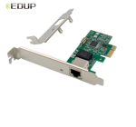 EDUP EP-9666 PCI-E x1 Single-RJ45 10/100/1000MbpsGigabit Server NIC