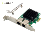 EDUP EP-9675 PCI-E x1 Dual-RJ45 10/100/1000Mbps Gigabit Server NIC