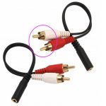 3.5 female to 2RCA Male adapter