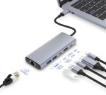 6-in-1 USB Type C Multiport Adapter 6inch GreyHDMI 4K@60Hz x1 USB-A 3.2 10Gb x2 Gigabit Ethernet x1