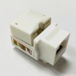 Cat6 RJ45 Keystone Jack in White and Keystone Punch-Down Stand