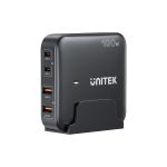 Unitek P1229ABK 100W 4-in-1 Desktop GaN Charger (2*USB-C PD + 2*USB-A QC3.0) with Power Cord Black