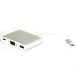 USB-C to USB 3.0 x 2 + PF x 2 Adapter 8in Silver