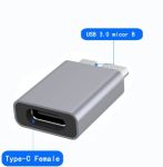 USB-C Female to USB 3.0 Micro B Male Adapter 5V 2AGrey