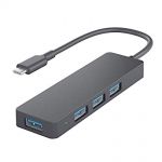 USB-C Hub with 4-Port USB 3.0 ports Aluminum GreyCharging Hub Sync and charge upto 4 devices simultaneously