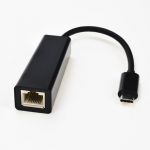 USB-C to RJ45 10/100/1000 Gigabit Ethernet Adapter Black  Supports MacOS and Windows 10