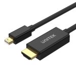 Unitek V1152A 2M Mini DisplayPort Male to HDMI Male Adapter Cable (4K 30Hz) Black