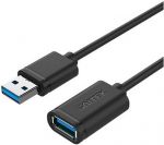Unitek Y-C458GBK 1.5M USB3.0 Type-A to Type-A (F)Cable 1.5M USB3.0 Type-A (M) to Type-A (F) Cable OD: 5.5mm Black Color