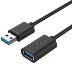 Unitek Y-C459GBK 2M USB3.0 Type-A to Type-A (F)Cable 2M USB3.0 Type-A (M) to Type-A (F) Cable OD: 5.5mm Black Color