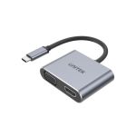 Unitek D1049A 4-in-1 USB-C Hub (HDMI 4K 60Hz + VGA + USB2.0 + USB-C PD 100W) Space Gray
