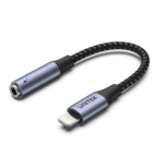 Unitek M1208A Lightning to 3.5mm Headphone Jack Adapter Support Hi-Fi Audio Space Grey