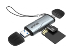 Unitek R010A USB A/C to Micro SD/SD Card Reader Space Grey