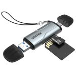 Unitek R1010A USB3.0 (USB-A & USB-C) to Micro  SD/SD Card Reader Space Gray