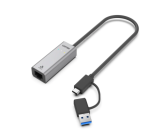 Unitek U1313C USB to 2.5G Ethernet Adapter
w/ 2-in-1 Connectors (USB-C plus USB-A)Space Grey