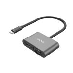 Unitek V1168A USB-C to HDMI 4K 30Hz & VGA Adapter Black