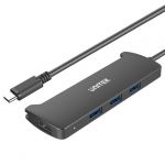 Unitek V300A USB-C 3.1 3-Port Hub + HDMIConverter USB-C 3.1 3-Port Hub + HDMI Converter Black
