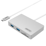 Unitek Y-9319 USB-C 3.0 Multiport Hub with Power Delivery (2x USB3.0 + 2x USB3.0 + SD / Micro SD Card Reader)