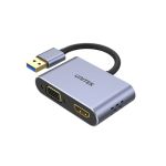 Unitek V1304A USB3.0 To HDMI+VGA 1080P Adapter Space Grey