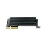 MC PCIE-M21U40HS Low-Profile M.2 NVMe SSD to PCIe 4.0 Adapter with Heat Sink for 1U