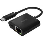 Belkin INC001BK-BL USB-C to Ethernet and Charge Adapter 1x USB-C 1x RJ-45 Black