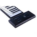 Foldable 61-key Roll Up Piano with Thick KeyboardBlack